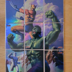2023 Fleer Ultra Wolverine vs. Hulk 3x3s 9-card set Upper Deck Marvel Hulk 181